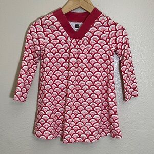 Tea Collection Pink White Patterned Long Sleeve Top